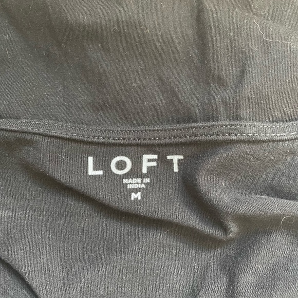 LOFT Black Short Sleeve Wrap Top - Picture 8 of 10